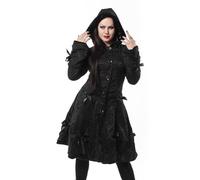 Poizen Industries Manteau Alice Rose Femme Manteau d'hiver noir XXL