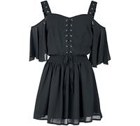 Poizen Industries Robe Catastrophe Femme Robe Courte Noir XL 100% Polyester