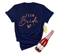 pojah JGA Team Bride T-Shirt pour Femme, Enterrement de Vie de Jeune Fille, Brautjungfer T-Shirt,Demoiselle d'honneur