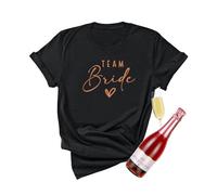pojah JGA Team Bride T-Shirt pour Femme, Enterrement de Vie de Jeune Fille, Brautjungfer T-Shirt,Demoiselle d'honneur