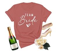 pojah JGA Team Bride T-Shirt pour Femme, Enterrement de Vie de Jeune Fille, Brautjungfer T-Shirt,Demoiselle d'honneur