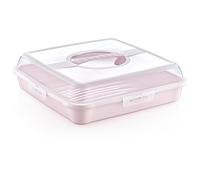 keeeper Boîte à Sandwichs Gâteaux Muffins Enrico Carrée polypropylène Rose 34,5×34,5×10,5