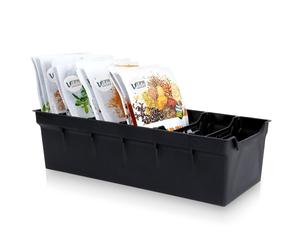 Pojemnik organizer na przyprawy czarny 30x13x8 cm