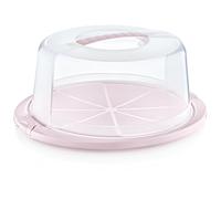 keeeper Boîte de transport de gâteau rond Ricardo – Couvercle, poignée ergonomique – Rose 33,5×38×17