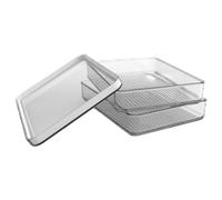 Rotho Récipient empilable LOFT haut de gamme 2 x 0,85 litres Transparent/Blanc