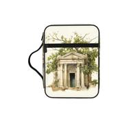 pojknbv Bâtiment antique avec branche d'olivier romaine et impression grecque Sac de rangement Bible Support Écriture religieuse Accessoire d'église Voyage Dévotionnel