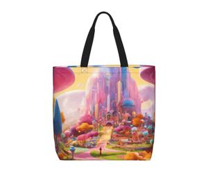 pojknbv Candy Land Sac de rangement extra large léger réutilisable pour shopping, voyage, plage