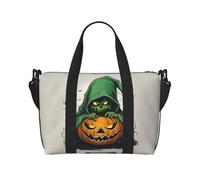 pojknbv Sac à main polyvalent avec imprimé citrouille d'Halloween et fantôme vert