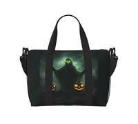 pojknbv Sac à main polyvalent avec imprimé citrouille et fantôme vert - Accessoire quotidien