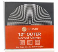 POJSIO Lot de 100 pochettes extérieures pour disques vinyles de 30,5 cm - 30,5 cm - Pour albums LP à pliage de 1 à 4 disques - 4 mm d'épaisseur - Résistantes aux UV - En plastique polyéthylène haute