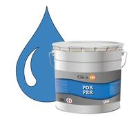 POK FER Bleu : Peinture de Finition Antirouille Laque Semi-Brillante Métaux Ferreux - 10L - RAL 5012 - Bleu Clair