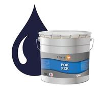 POK FER Bleu : Peinture de Finition Antirouille Laque Semi-Brillante Métaux Ferreux - 10L - RAL 5013 - Bleu Cobalt