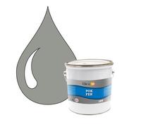 POK FER Gris : Peinture de Finition Antirouille Laque Semi-Brillante Métaux Ferreux - 2,5L - RAL 7004 - Gris de Sécurité