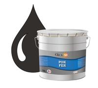 POK FER Gris : Peinture de Finition Microporeuse Laque Semi-Brillante Fereries - 10L - RAL 7022 - Gris Terre D'ombre