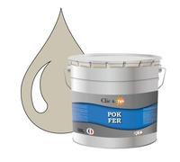 POK FER Gris : Peinture de Finition Microporeuse Laque Semi-Brillante Fereries - 10L - RAL 7044 - Gris Soie