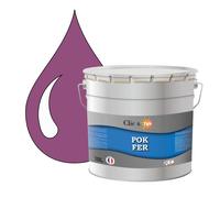 POK FER Violet : Peinture de Finition Antirouille Laque Semi-Brillante Métaux Ferreux - 10L - RAL 4008 - Violet de Sécurité
