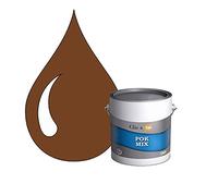 POK MIX Marron : Peinture d'Accroche et Finition 2 en 1 Acrylique Satinée Multi-supports Intérieurs et Extérieurs - 3L - RAL 8003 - Brun Argile