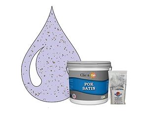 POK PAILLETTE : Peinture de Finition Acrylique Effet Pailleté Murs Intérieurs 2,5L - Sorbet Violet