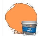 POK SATIN : Peinture Intérieure Satin Lessivable - Carotte - 25m² - 2,5L
