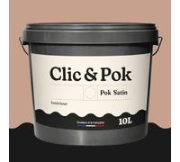 POK SATIN Peinture Mur Plafond - Intérieure Satinée, Lessivable, Multisupport - Beige Rosé 100m² - 10L