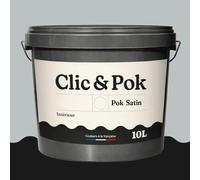 POK SATIN Peinture Mur Plafond - Intérieure Satinée, Lessivable, Multisupport - Gris Perle 100m² - 10L