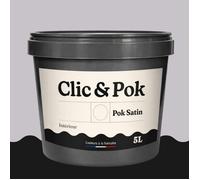 POK SATIN Peinture Mur Plafond - Intérieure Satinée, Lessivable, Multisupport - Gris Perle - 10L