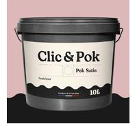 POK SATIN Peinture Mur Plafond - Intérieure Satinée, Lessivable, Multisupport - Rose Moyen - 10L