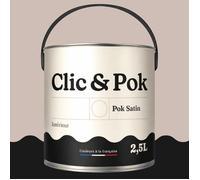 POK SATIN Peinture Mur Plafond - Intérieure Satinée, Lessivable, Multisupport - Rose Poudré - 2,5L
