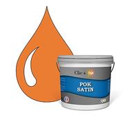 POK SATIN : Peinture Satin Lessivable Citrouille 50m² - 5L