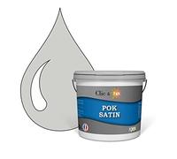 POK SATIN : Peinture Satin Lessivable Galet Gris 50m² - 5L