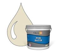 POK SATIN : Peinture Satin Lessivable Vanille 50m² - 5L