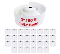 Pokanic Lot de 30 rouleaux de papier blanc pour caisses enregistreuses de cuisine compatibles avec les imprimantes Clover Epson SNBC Star Sam4s Ellix Bixolon Impact SP700 ERC30 34 38 7,6 cm x 45,6 m