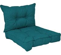 POKAR Coussin d'assise Lounge Coussin d'assise pour chaise, Couleur:Vert foncé, Taille:Set de 2 (70x70 + 70x40)