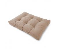 POKAR Coussin d'Assise pour Palette 120x80x12 cm | Coussin Matelassé pour Canapé et Salon de Jardin | Extérieur et Intérieur | Oeko-Tex | Made in EU | Beige