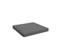 POKAR Coussin de Jardin d'Assise 60x60x5 cm | Galette de Chaise pour Fauteuil Rotin et Salon de Jardin | Housse Amovible et Lavable | Intérieur et Extérieur | Oeko-Tex | Made in EU | Gris