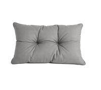POKAR Coussin de Jardin Dossier 60x40x10 cm | Imperméable et Déperlant | Coussin Dossier pour Fauteuil Rotin et Salon de Jardin | Intérieur et Extérieur | Certifié Oeko-Tex | Made in EU | Gris