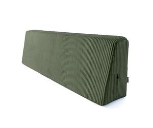 POKAR Coussin de Palette 120x40 de Dossier | Coussin pour Canapé de Jardin en Velours Côtelé | Housse Amovible et Lavable | Idéal pour Palette Europe | Made in EU | Certifié Oeko-Tex | Vert Bouteille