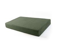 POKAR Coussin de Palette 120x80 cm d'Assise | Coussin pour Canapé de Jardin en Velours Côtelé | Housse Amovible et Lavable | Idéal pour Palette Europe | Made in EU | Certifié Oeko-Tex | Vert bouteille
