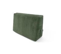 POKAR Coussin de Palette 60x40 Latéral ou d'angle | Coussin de Canapé de Jardin en Velours Côtelé | Housse Amovible et Lavable | Idéal pour Palette Europe | Made in EU | Oeko-Tex | Vert Bouteille