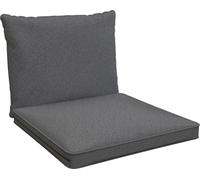POKAR Coussin de salon Coussin d'assise, Couleur:Gris, Taille:Lot de 2 (40x40 + 50x40)