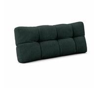 POKAR Coussin Dossier pour Palette 120x40x12 cm en Velours Côtelé | Coussin Matelassé pour Canapé et Salon de Jardin | Extérieur et Intérieur | Certifié Oeko-Tex | Made in EU | Vert Bouteille