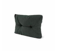 POKAR Coussin Latéral pour Palette 60x40x12 cm en Velours Côtelé | Coussin Matelassé pour Canapé et Salon de Jardin Dossier d'angle | Extérieur et Intérieur | Oeko-Tex | Made in EU | Vert Bouteille