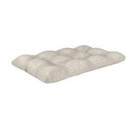 POKAR Coussin Matelassé pour Palettes Euro - 1x Assise 120cm x 60cm x 12cm, en Mousse formée à Froid, très Confortable, Canapé de Jardin, Intérieur et Extérieur, sans Palette, Beige