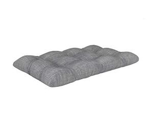 POKAR Coussin Matelassé pour Palettes Euro - 1x Assise 120cm x 60cm x 12cm, en Mousse formée à Froid, très Confortable, Canapé de Jardin, Intérieur et Extérieur, sans Palette, Gris