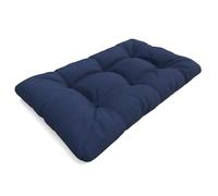 POKAR Coussin Matelassé pour Palettes Euro - 1x Assise 120cm x 80cm x 12cm, en Mousse formée à Froid, très Confortable, Canapé de Jardin, Intérieur et Extérieur, sans Palette, Bleu foncé