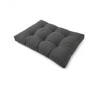 POKAR Coussin Matelassé pour Palettes Euro - 1x Assise 120cm x 80cm x 12cm, en Mousse formée à Froid, très Confortable, Canapé de Jardin, Intérieur et Extérieur, sans Palette, Anthracite
