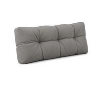 POKAR Coussin Matelassé pour Palettes Euro - 1x Dossier 120cm x 40cm x 12cm, en Mousse formée à Froid, très Confortable, Canapé de Jardin, Intérieur et Extérieur, sans Palette, Gris