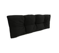 POKAR Coussin Matelassé pour Palettes Euro - 1x Dossier 120cm x 40cm x 12cm, en Mousse formée à Froid, très Confortable, Canapé de Jardin, Intérieur et Extérieur, sans Palette, Noir