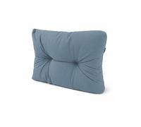 POKAR Coussin Matelassé pour Palettes Euro - 1x Dossier 60cm x 40cm x 12cm, en Mousse formée à Froid, très Confortable, Canapé de Jardin, Intérieur et Extérieur, sans Palette, Bleu