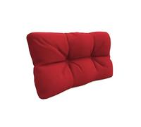 POKAR Coussin Matelassé pour Palettes Euro - 1x Dossier 60cm x 40cm x 12cm, en Mousse formée à Froid, très Confortable, Canapé de Jardin, Intérieur et Extérieur, sans Palette, Rouge